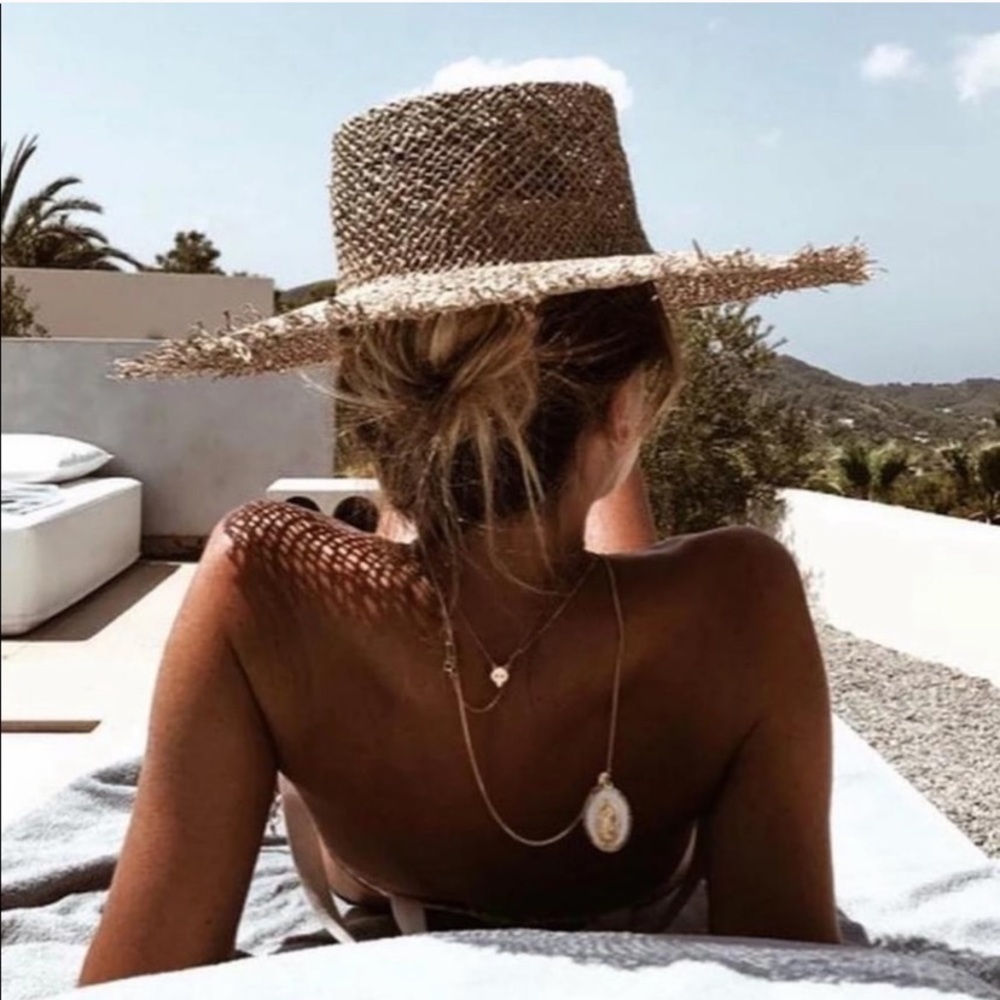Lack of color boater wide bring breathable Hat